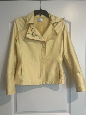 Motivi Pale Yellow Moto Style Jacket